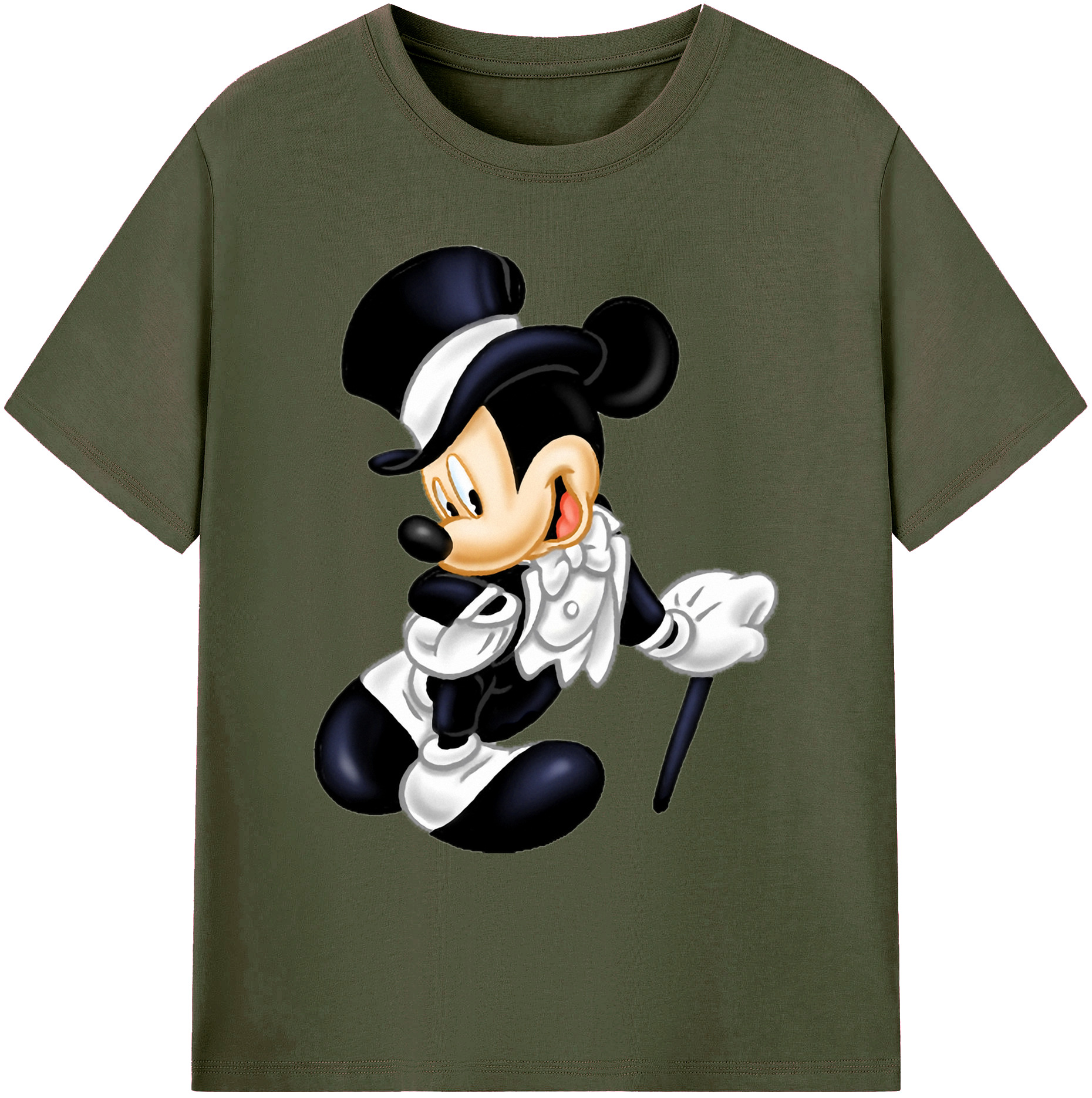 ミッキーマウス Mickey Mouse 綿100％ メンズ半袖Tシャツ｜肌触りやわらか＆通気性